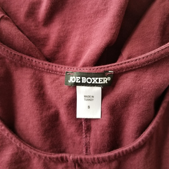 Joe Boxer Burgundy 3/4 Sleeve Skater Dress - Picture 4 of 10